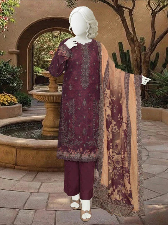 HAREEM Printed Embroidered Lawn Collection 2026 By ABC (D-06)