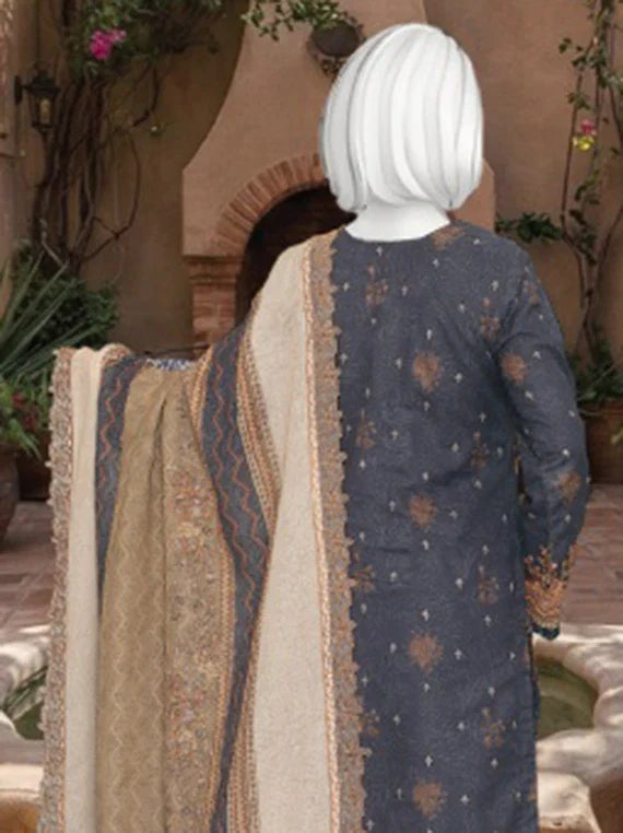 HAREEM Printed Embroidered Lawn Collection 2026 By ABC (D-08)