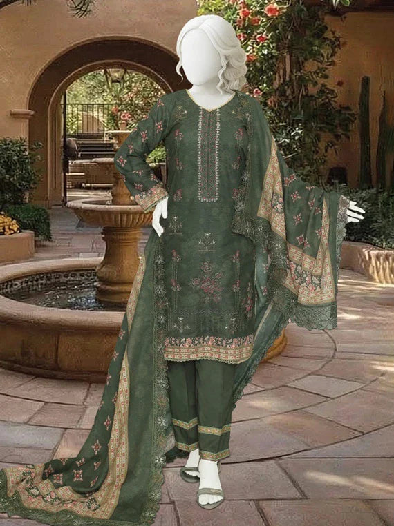 HAREEM Printed Embroidered Lawn Collection 2026 By ABC (D-09)