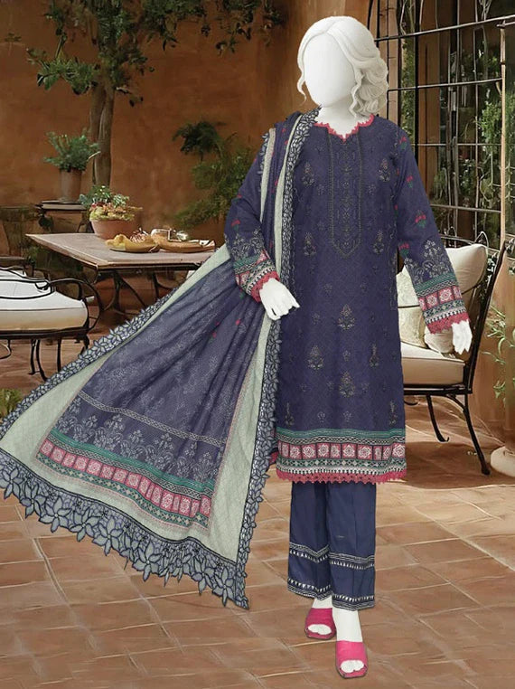 HAREEM Printed Embroidered Lawn Collection 2026 By ABC (D-10)