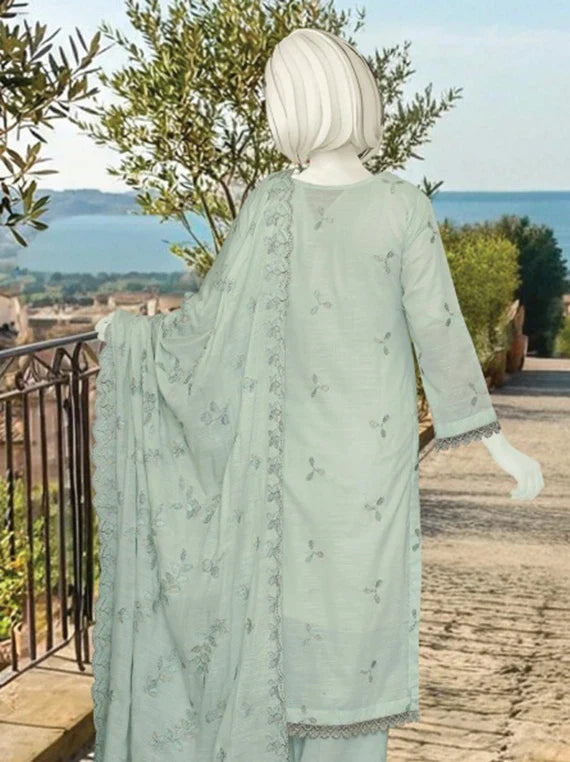 HAYAT Embroidered Slub Lawn Collection 2026 By ABC (D-01)