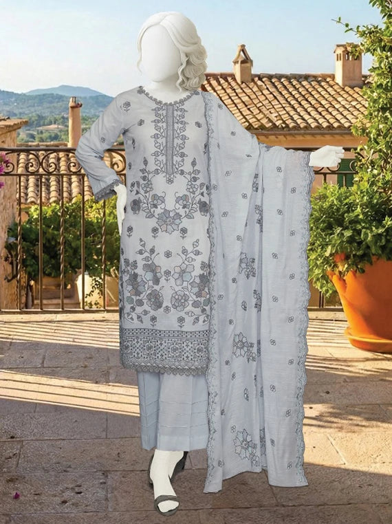 HAYAT Embroidered Slub Lawn Collection 2026 By ABC (D-02)