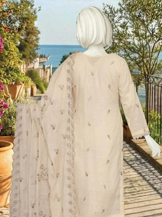 HAYAT Embroidered Slub Lawn Collection 2026 By ABC (D-03)