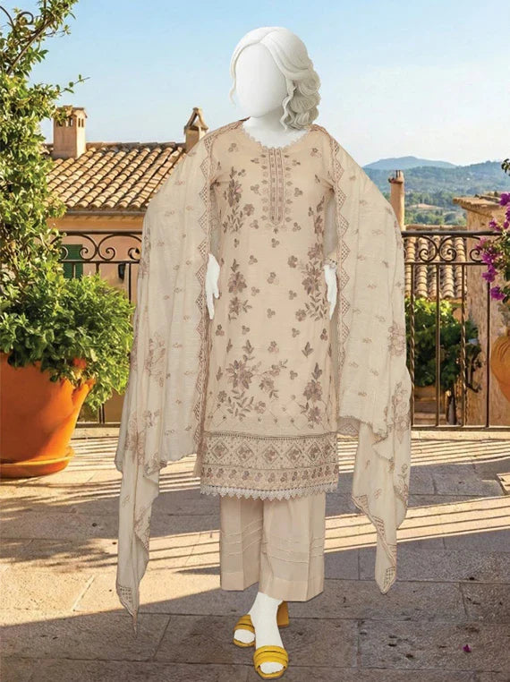 HAYAT Embroidered Slub Lawn Collection 2026 By ABC (D-05)