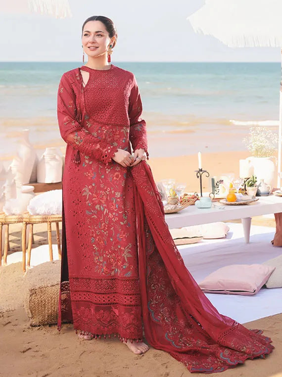 Hania Luxury Lawn Collection 2025 By Imrozia (SL-82-Iswah)