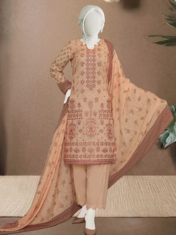 Haya Embroidered Printed Karandi Collection 2025 by ABC (D-01)