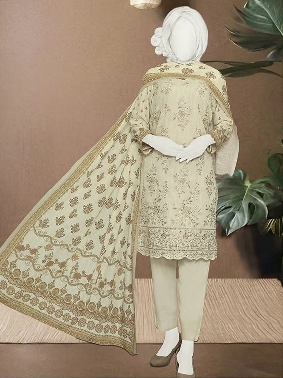 Haya Embroidered Printed Karandi Collection 2025 by ABC (D-03)