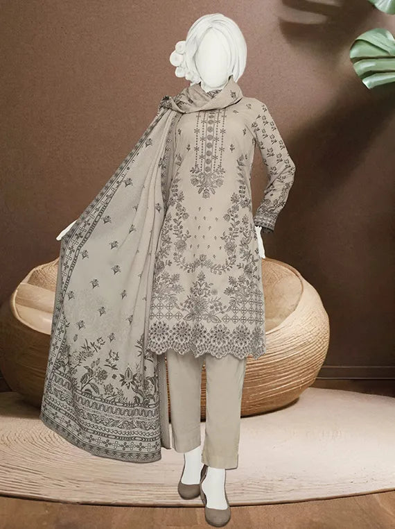 Haya Embroidered Printed Karandi Collection 2025 by ABC (D-08)