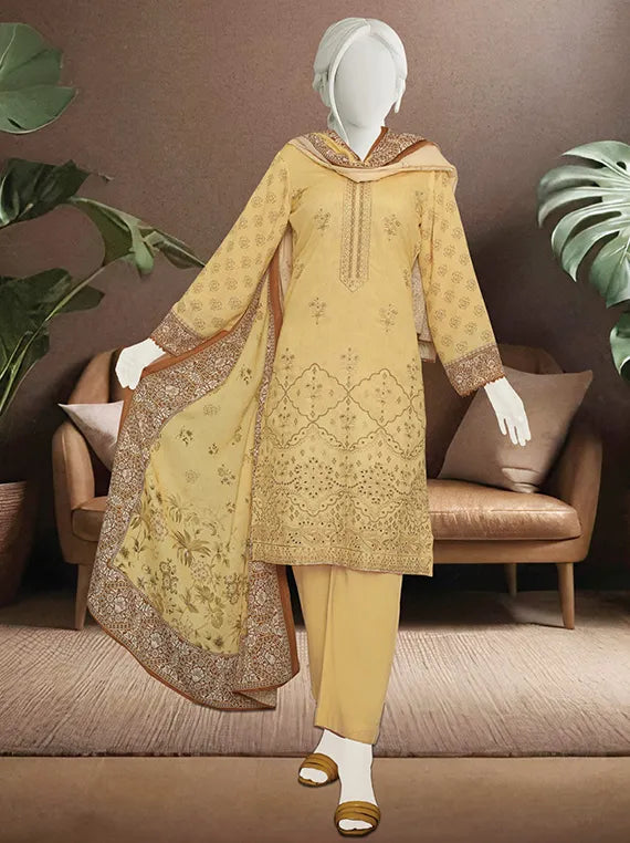 Haya Embroidered Printed Karandi Collection 2025 by ABC