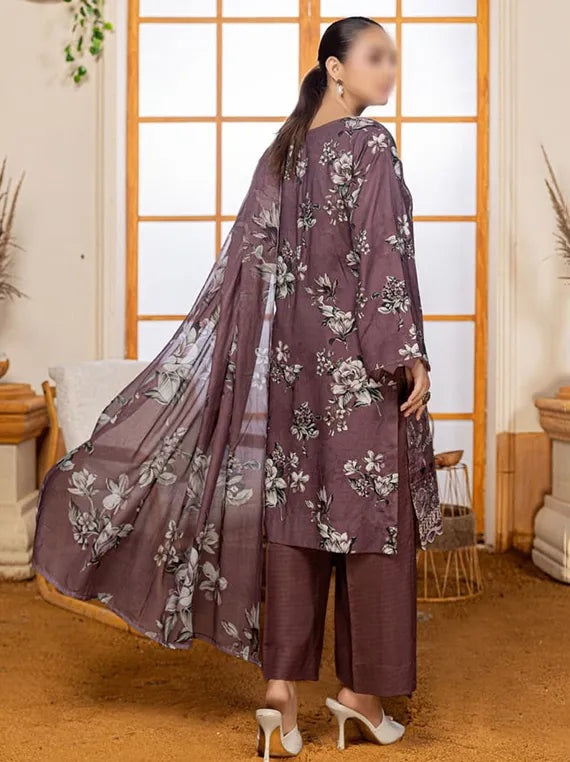 Hazel by Fantak Embroidered Staple Slub Collection 2025 (D-01)