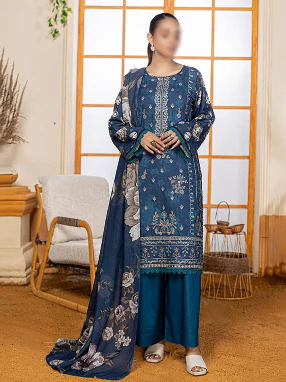 Hazel by Fantak Embroidered Staple Slub Collection 2025 (D-02)