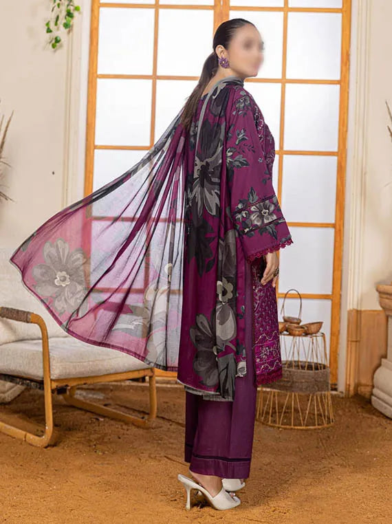 Hazel by Fantak Embroidered Staple Slub Collection 2025 (D-03)