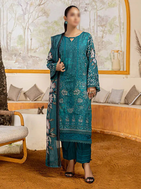 Hazel by Fantak Embroidered Staple Slub Collection 2025 (D-04)