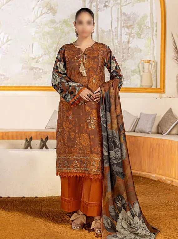 Hazel by Fantak Embroidered Staple Slub Collection 2025 (D-05)