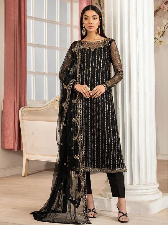 Heer Embroidered Net Collection 2025 by Zarif (ZHF-02)