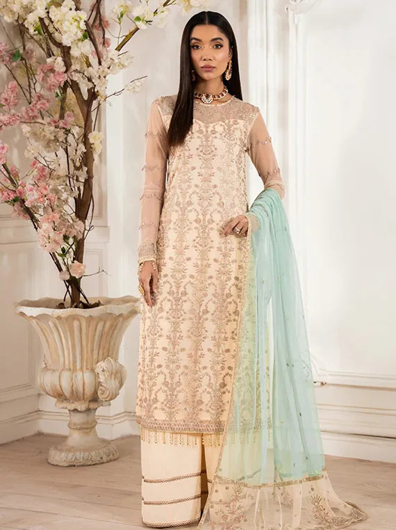 Heer Embroidered Net Collection 2025 by Zarif (ZHF-05)