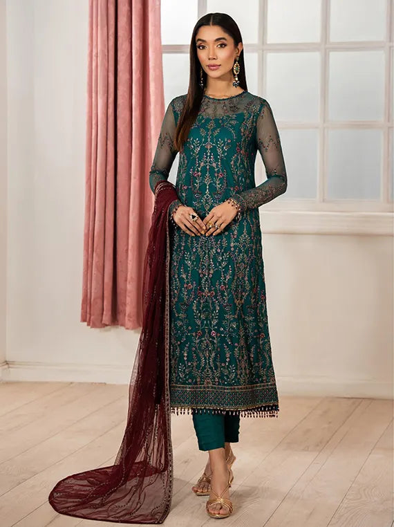 Heer Embroidered Net Collection 2025 by Zarif (ZHF-06)