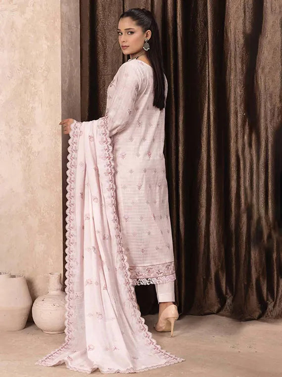 Hooria Embroidered SLub Lawn Collection 2025 (D-02)