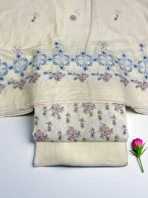 Hues of Warmth Embroidered Peach Leather Edit25 (25DU01)