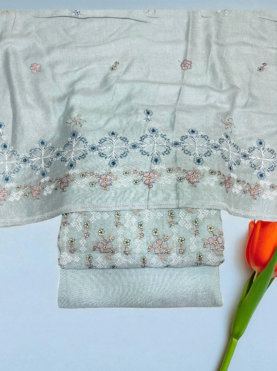 Hues of Warmth Embroidered Peach Leather Edit25 (25DU03)