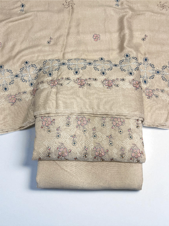 Hues of Warmth Embroidered Peach Leather Edit25 (25DU06)