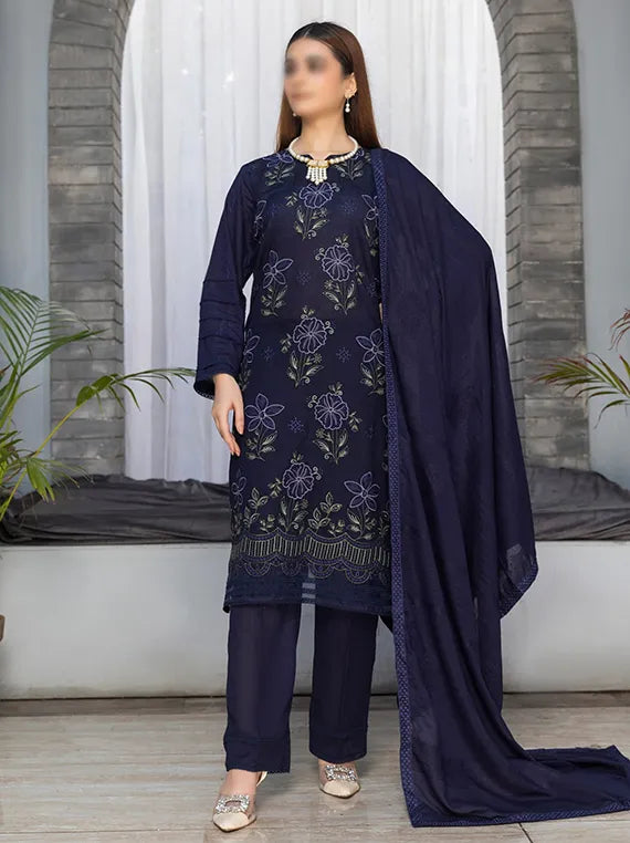 Husn E Jahan Embroidered Karandi Collection 2025 by Fantak (D-07)