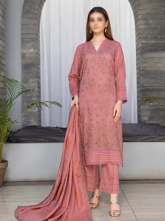 Husn E Jahan Embroidered Karandi Collection 2025 by Fantak (D-08)