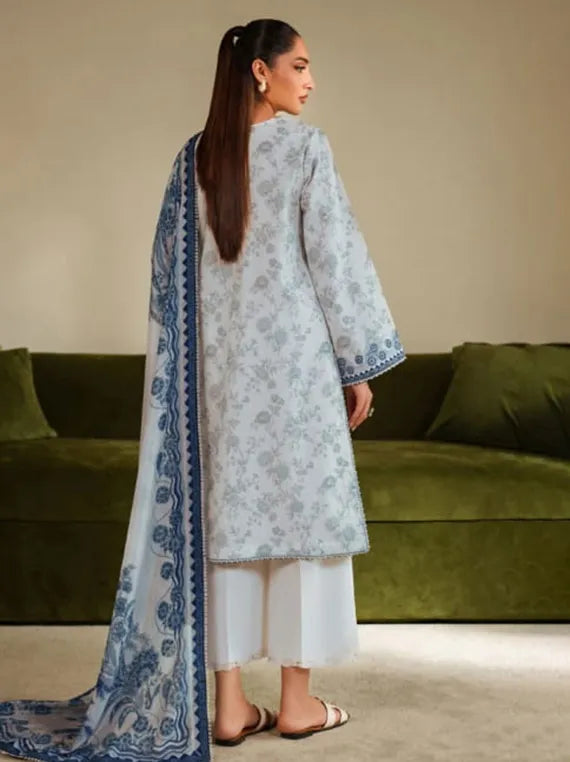 ILARA Embroidered Cambric Collection 2025 By Seran (AZZURA-D06)