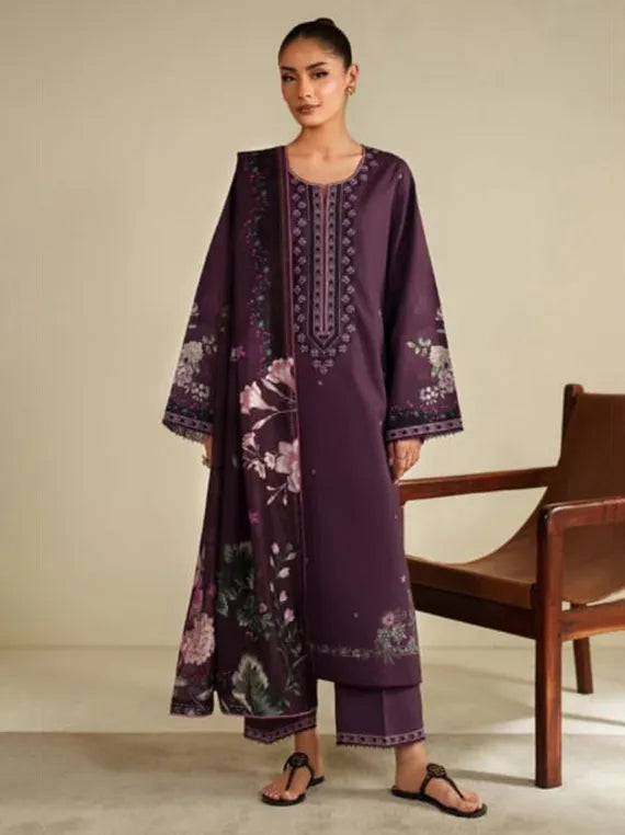 ILARA Embroidered Cambric Collection 2025 By Seran (PLUMORA-D07)