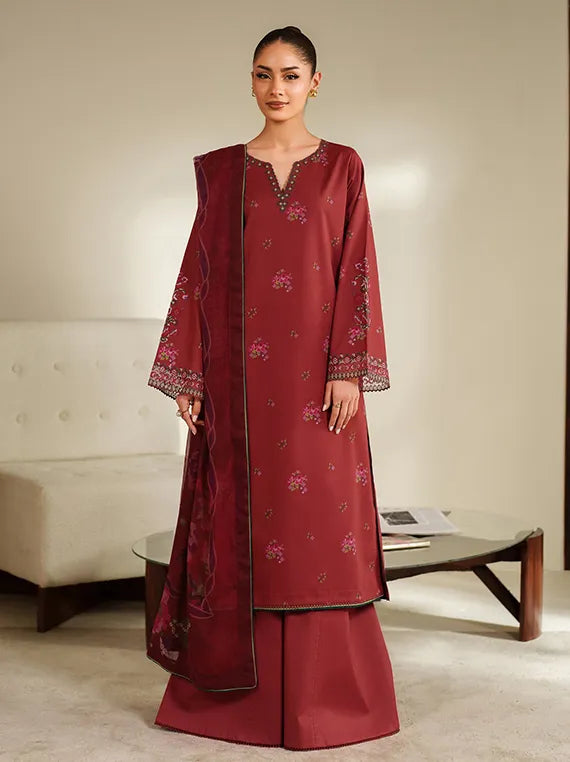 ILARA Embroidered Cambric Collection 2025 By Seran (SORREL-D02)