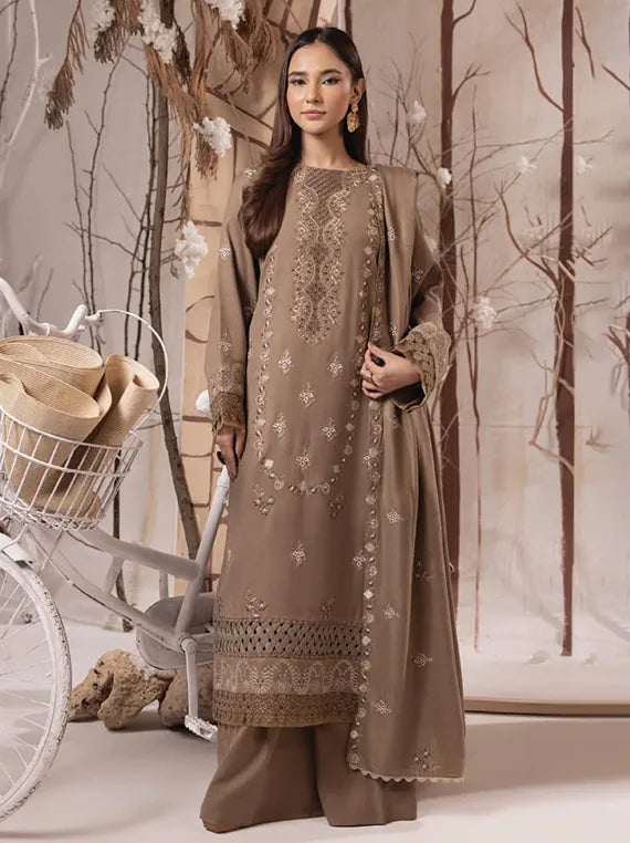 IRINA by Humdum Embroidered Peach Wool Collection 2025 (D-03)