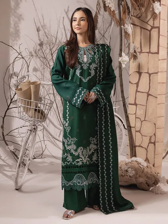 IRINA by Humdum Embroidered Peach Wool Collection 2025 (D-10)