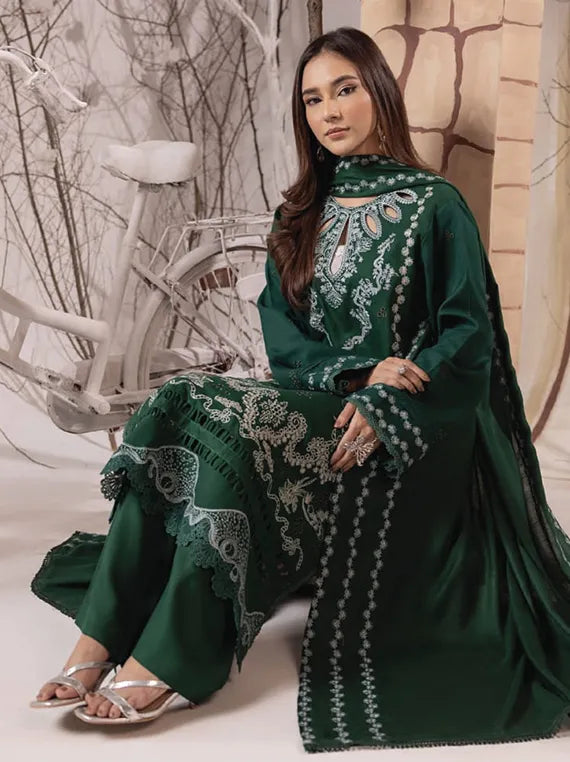 IRINA by Humdum Embroidered Peach Wool Collection 2025 (D-10)