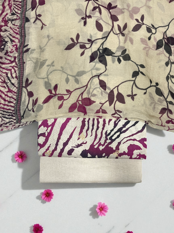 Icy Bloom Printed Embroidery Khaddar Edit25 (LL01-06)
