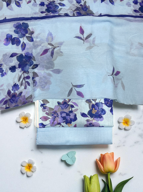 Icy Bloom Printed Embroidery Khaddar Edit25 (LL01-08)