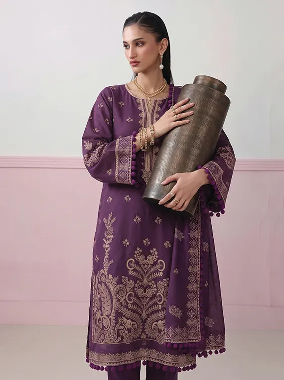 Imane by Fantak Unstitched Embroidered Dhanak Collection'26 V-557 (D-01)