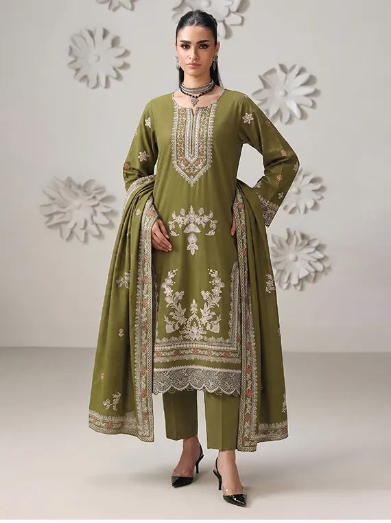 Imane by Fantak Unstitched Embroidered Dhanak Collection'26 V-557 (D-02)