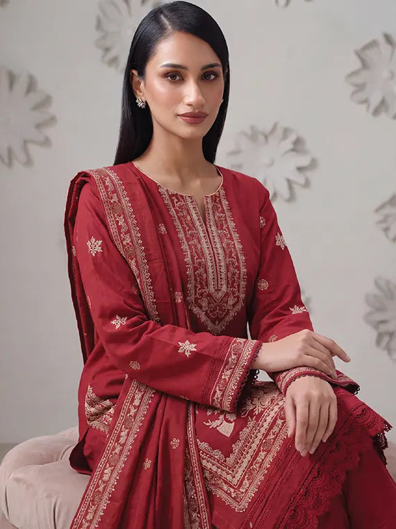 Imane by Fantak Unstitched Embroidered Dhanak Collection'26 V-557 (D-05)