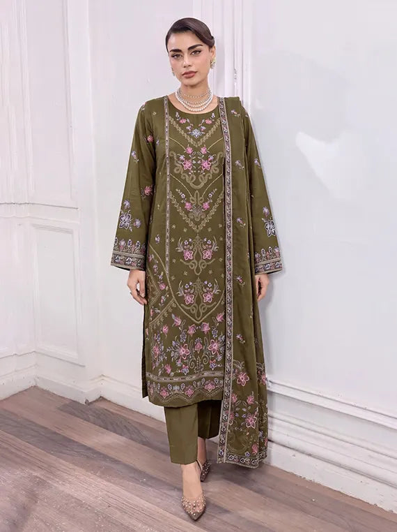 Inaya by Fantak Unstitched Dhanak Karandi Collection'26 V-550