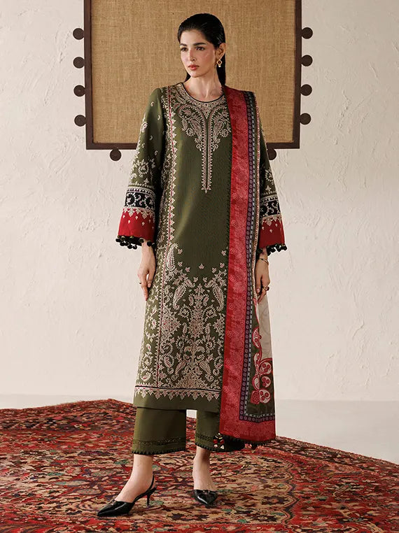 Jazmin Embroidered Khaddar Unstitched Winter'26 Drop-II (UW-0255)