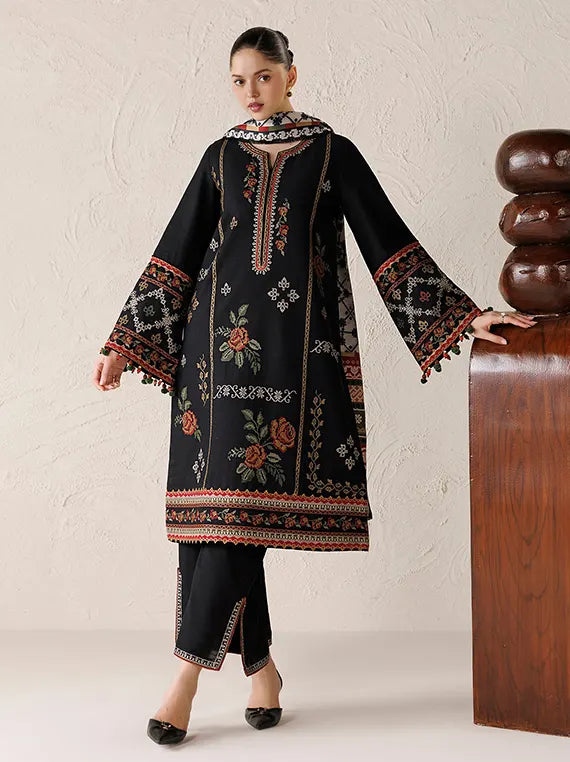 Jazmin Embroidered Khaddar Unstitched Winter'26 Drop-II (UW-0270)