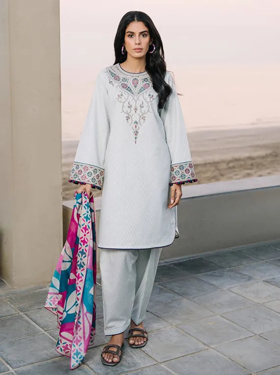 Jazmin Embroidered Lawn Collection 2025 Drop III (USE-9138)