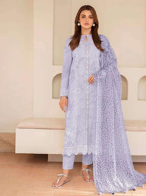 Jazmin Luxury Embroidered Lawn Collection 2025 (USE-9049)