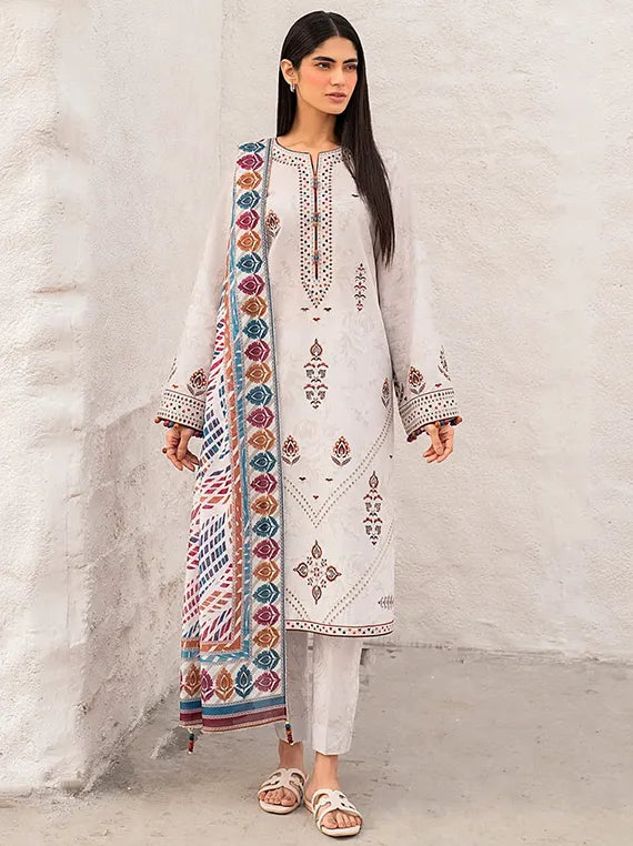 Jazmin Luxury Embroidered Lawn Collection 2025 (USE-9126)