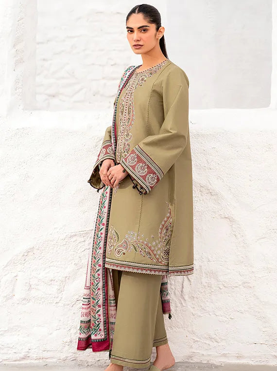 Jazmin Luxury Embroidered Lawn Collection 2025 (USE-9136)