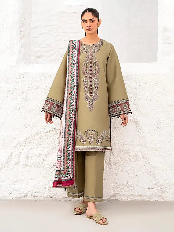 Jazmin Luxury Embroidered Lawn Collection 2025 (USE-9136)