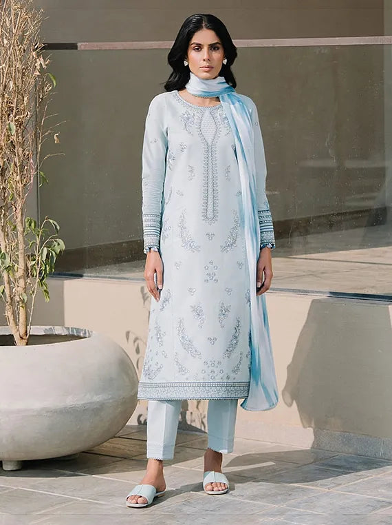 Jazmin Luxury Embroidered Lawn Collection 2025 (USE-9146)