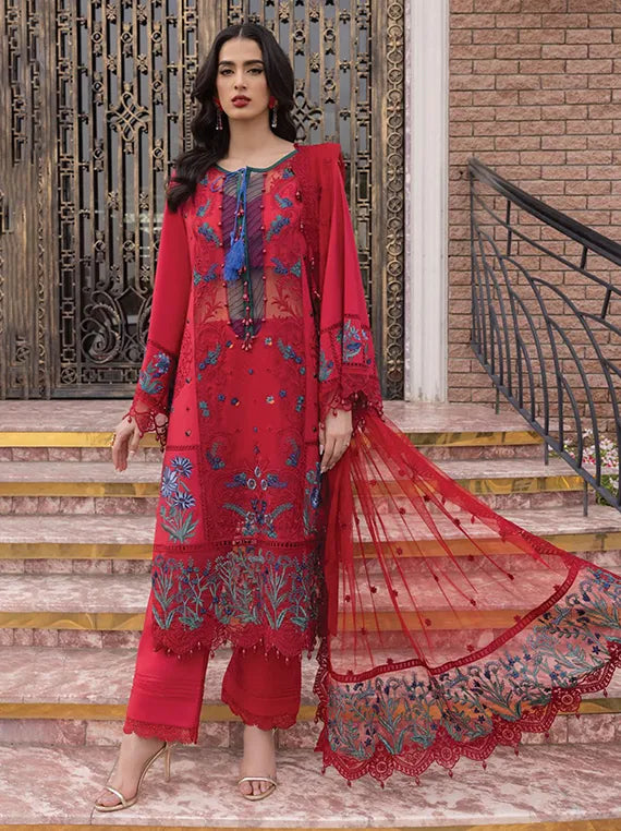 Jazmine Luxury Lawn Collection 2025 By Raeesa (03-Spanish Princess)