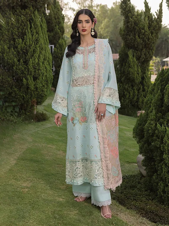 Jazmine Luxury Lawn Collection 2025 By Raeesa (04-Cinderella)