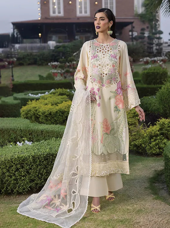 Jazmine Luxury Lawn Collection 2025 By Raeesa (06-Bella)